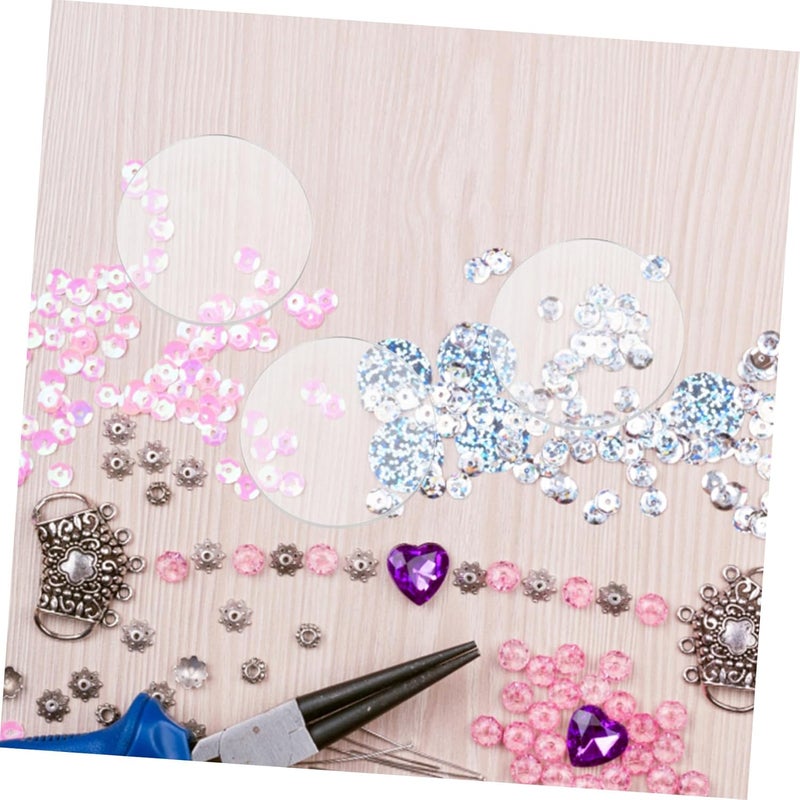 5 Transparent Acrylic Circle Discs Clear Blanks For Crafts Art Projects Decorations - Image 3